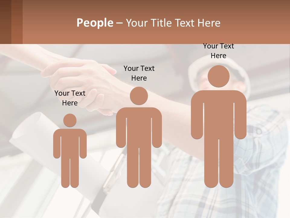 Two People Shaking Hands Over A Piece Of Paper PowerPoint Template