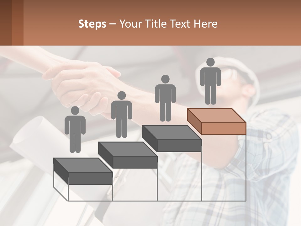 Two People Shaking Hands Over A Piece Of Paper PowerPoint Template