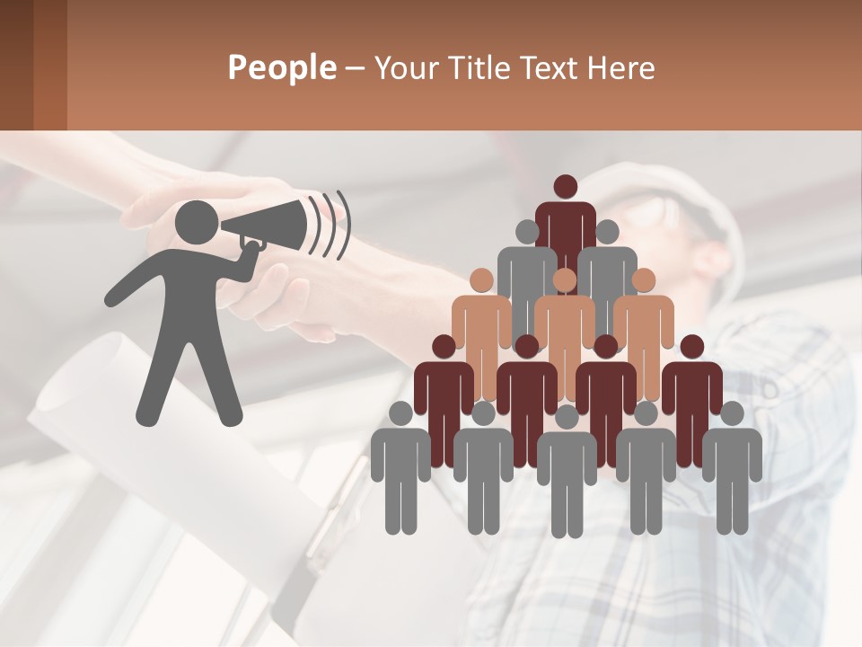 Two People Shaking Hands Over A Piece Of Paper PowerPoint Template