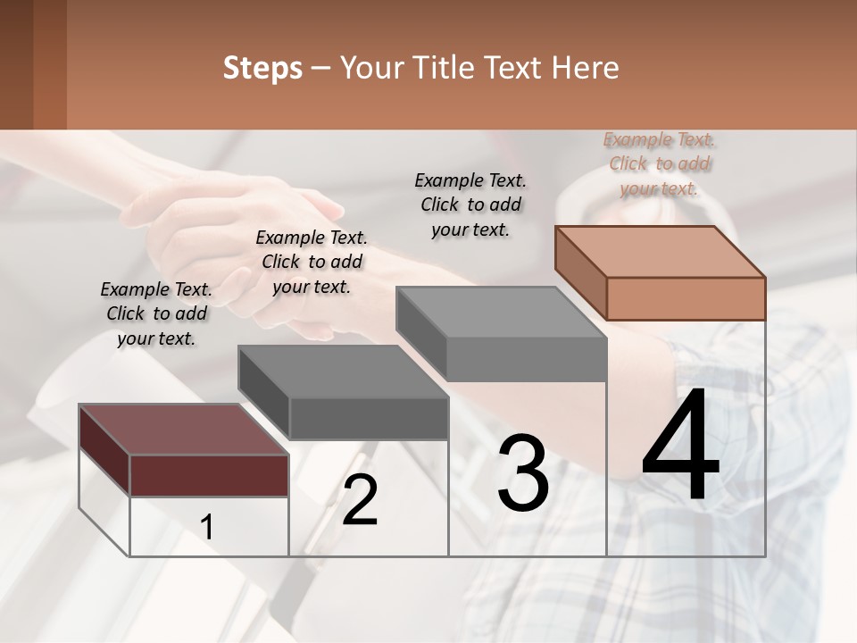 Two People Shaking Hands Over A Piece Of Paper PowerPoint Template