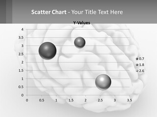 A White Brain Is Shown With A Gray Background PowerPoint Template