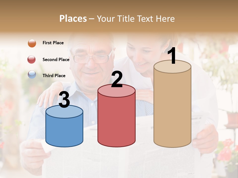 A Woman And A Man Reading A Newspaper PowerPoint Template