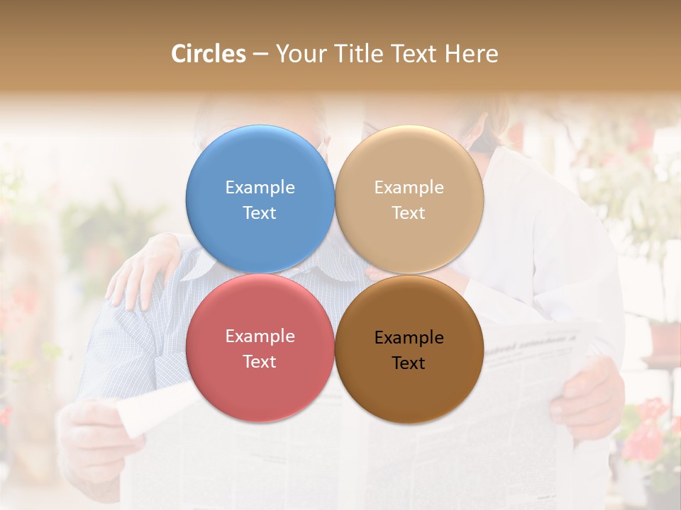 A Woman And A Man Reading A Newspaper PowerPoint Template