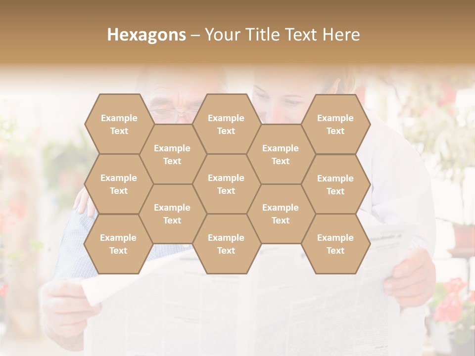 A Woman And A Man Reading A Newspaper PowerPoint Template