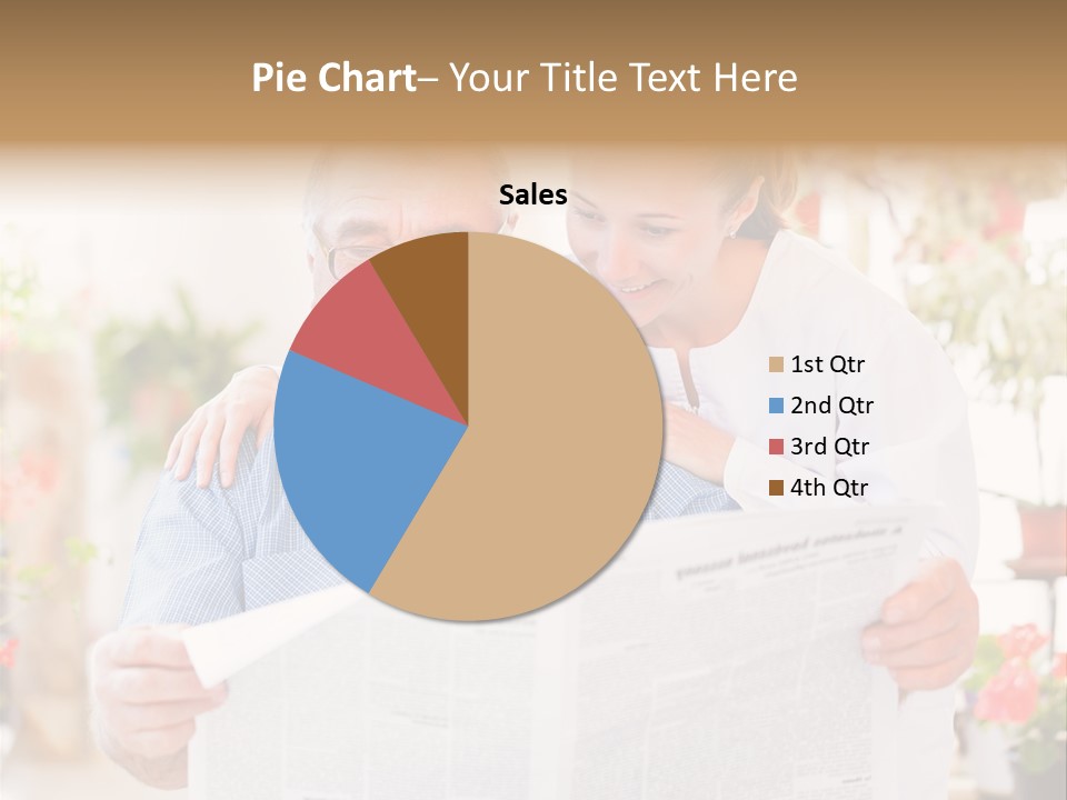 A Woman And A Man Reading A Newspaper PowerPoint Template