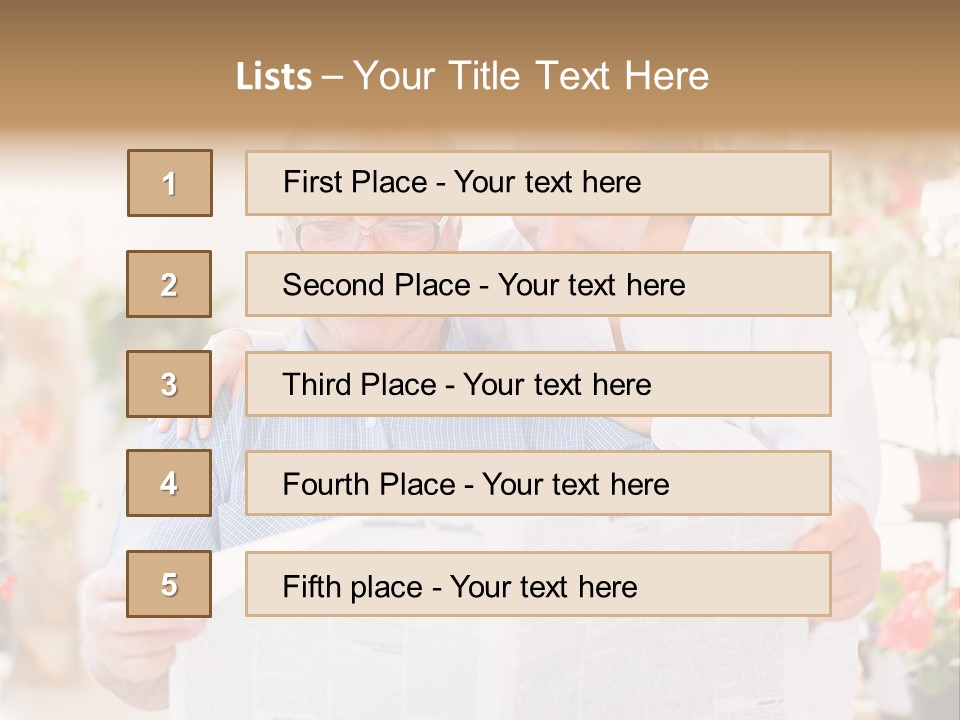 A Woman And A Man Reading A Newspaper PowerPoint Template
