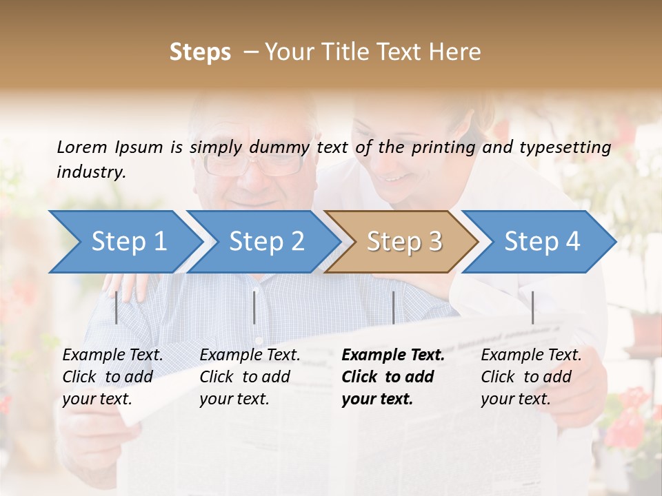 A Woman And A Man Reading A Newspaper PowerPoint Template