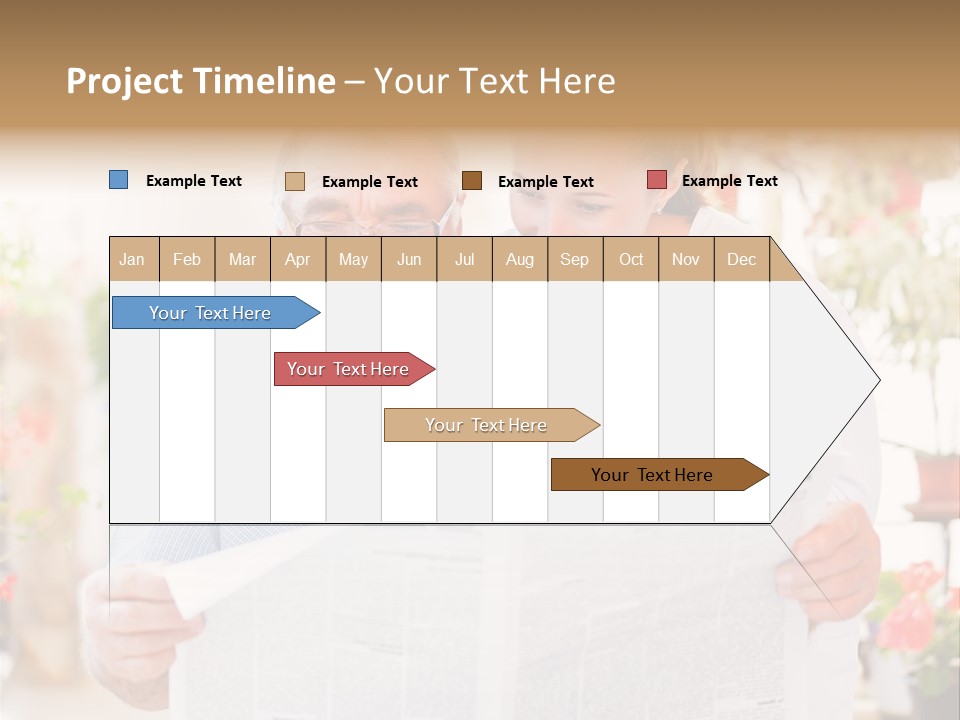 A Woman And A Man Reading A Newspaper PowerPoint Template