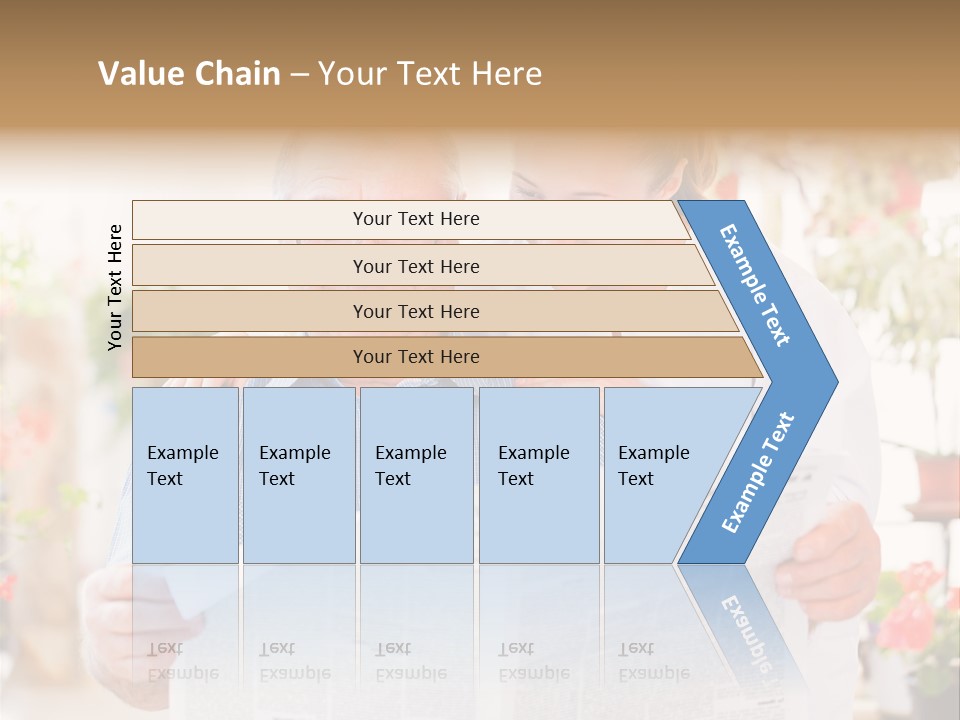 A Woman And A Man Reading A Newspaper PowerPoint Template