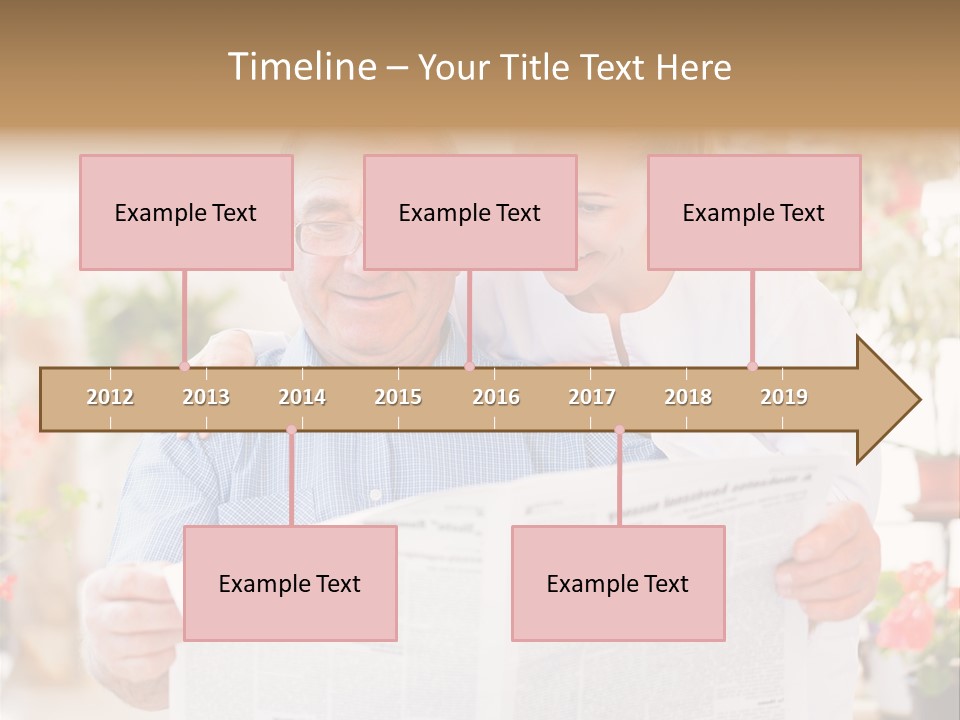 A Woman And A Man Reading A Newspaper PowerPoint Template