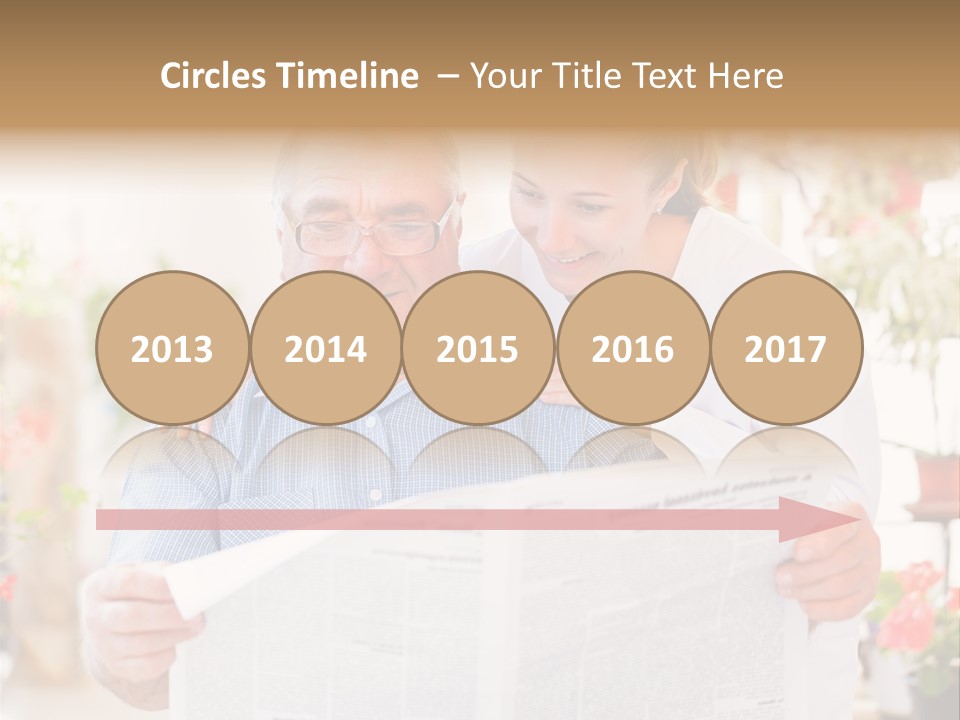 A Woman And A Man Reading A Newspaper PowerPoint Template