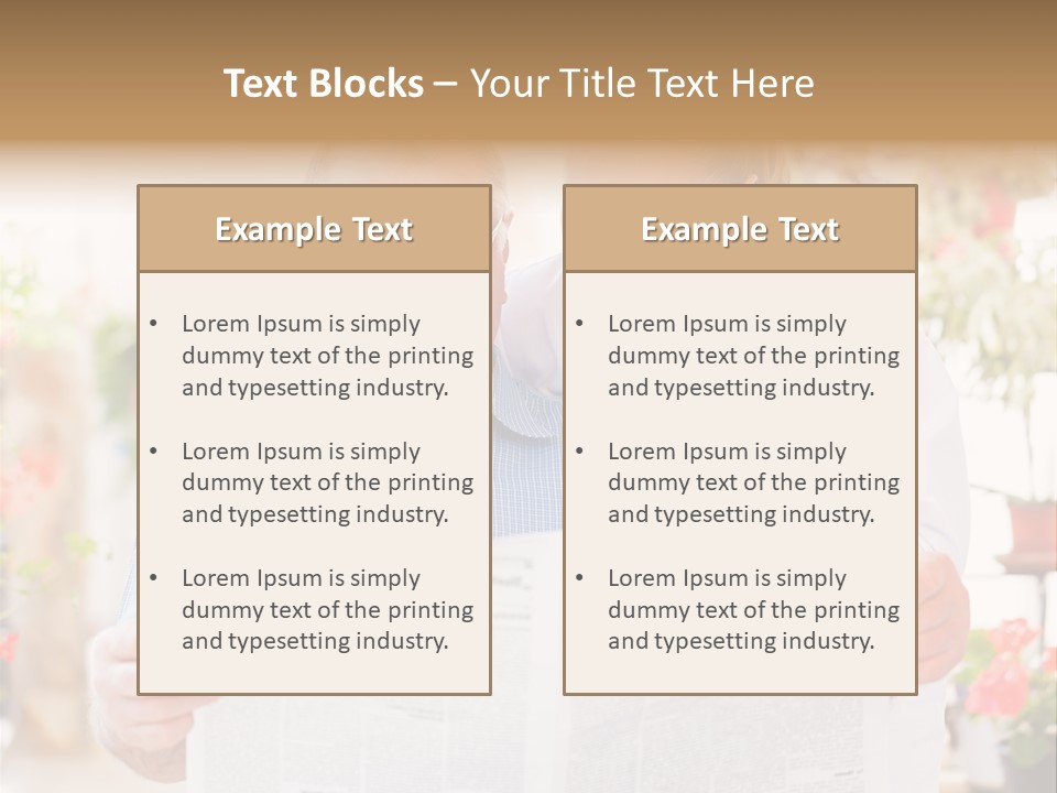 A Woman And A Man Reading A Newspaper PowerPoint Template