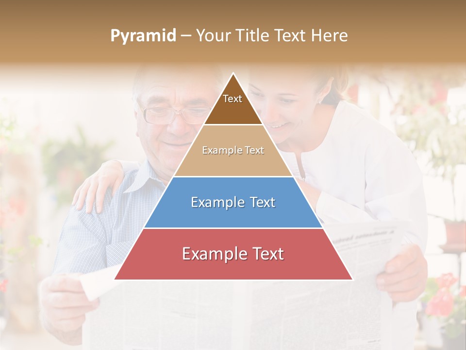 A Woman And A Man Reading A Newspaper PowerPoint Template