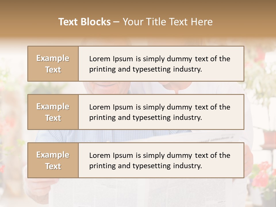 A Woman And A Man Reading A Newspaper PowerPoint Template