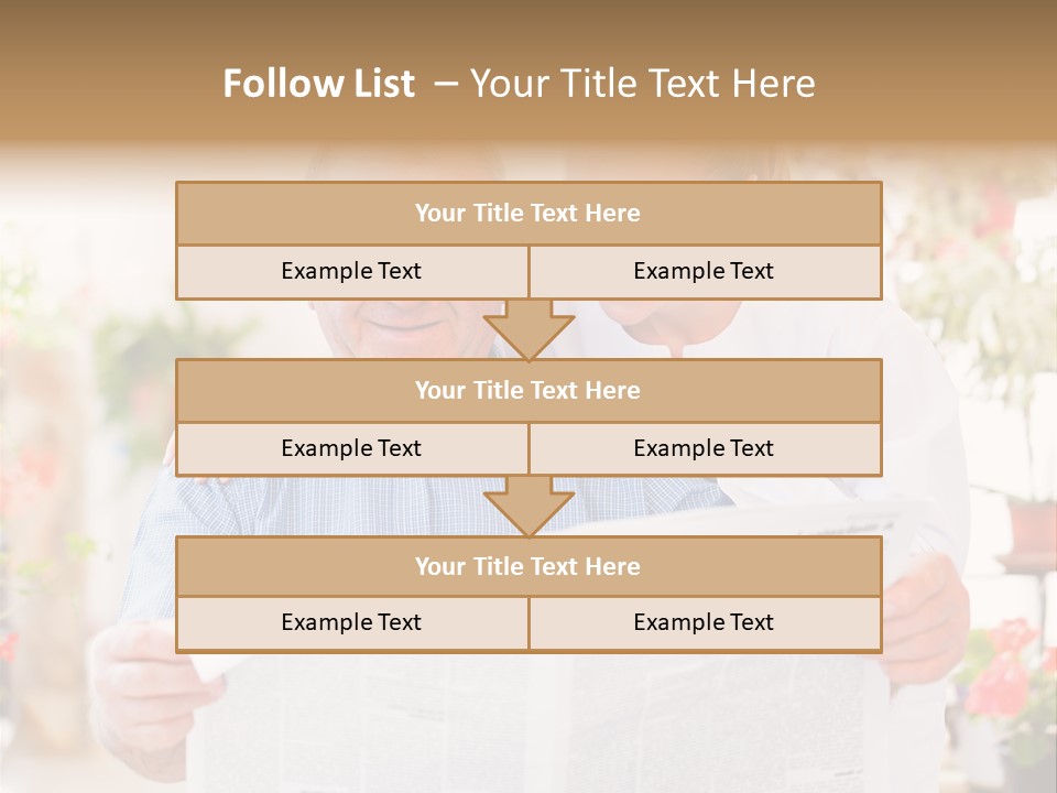 A Woman And A Man Reading A Newspaper PowerPoint Template
