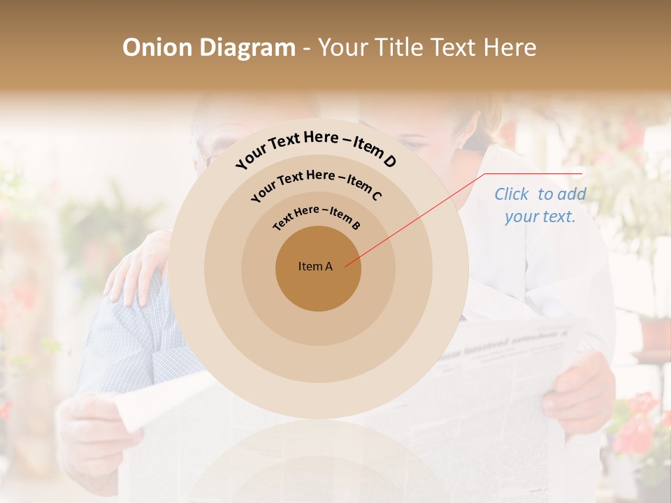 A Woman And A Man Reading A Newspaper PowerPoint Template