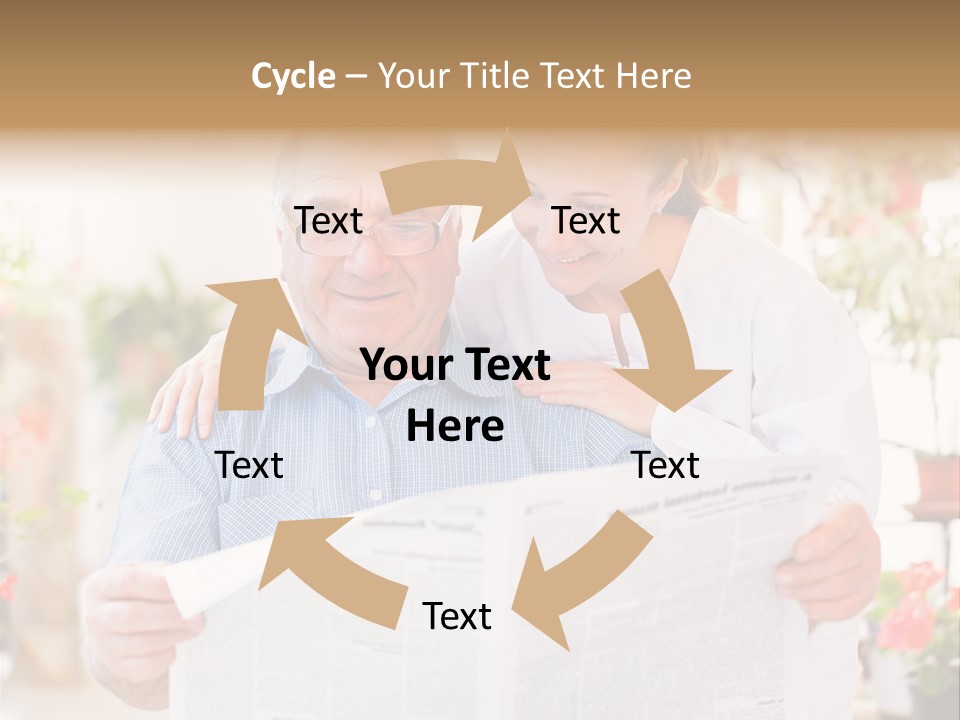 A Woman And A Man Reading A Newspaper PowerPoint Template