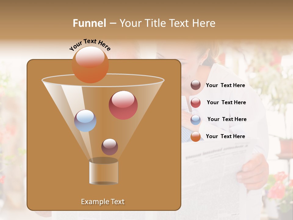 A Woman And A Man Reading A Newspaper PowerPoint Template