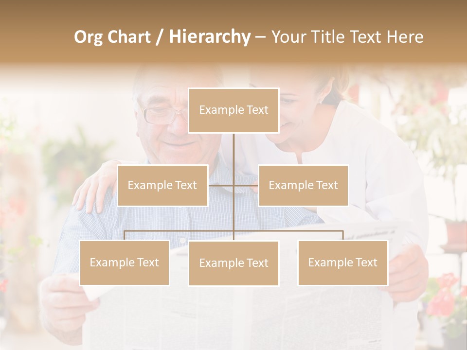 A Woman And A Man Reading A Newspaper PowerPoint Template