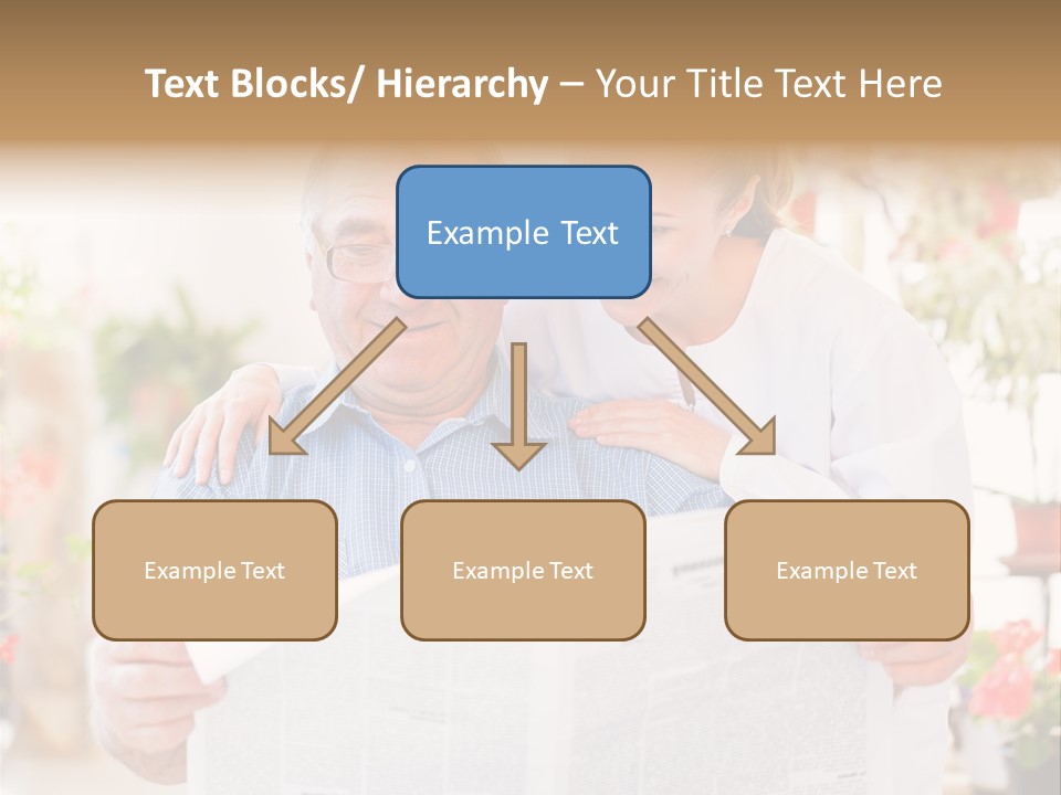 A Woman And A Man Reading A Newspaper PowerPoint Template