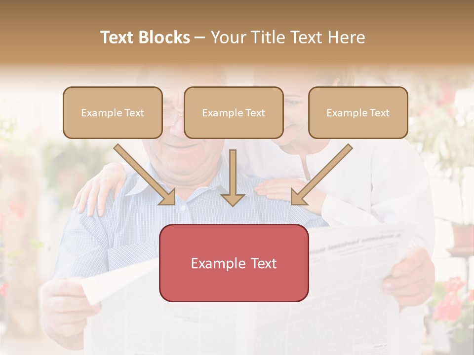 A Woman And A Man Reading A Newspaper PowerPoint Template