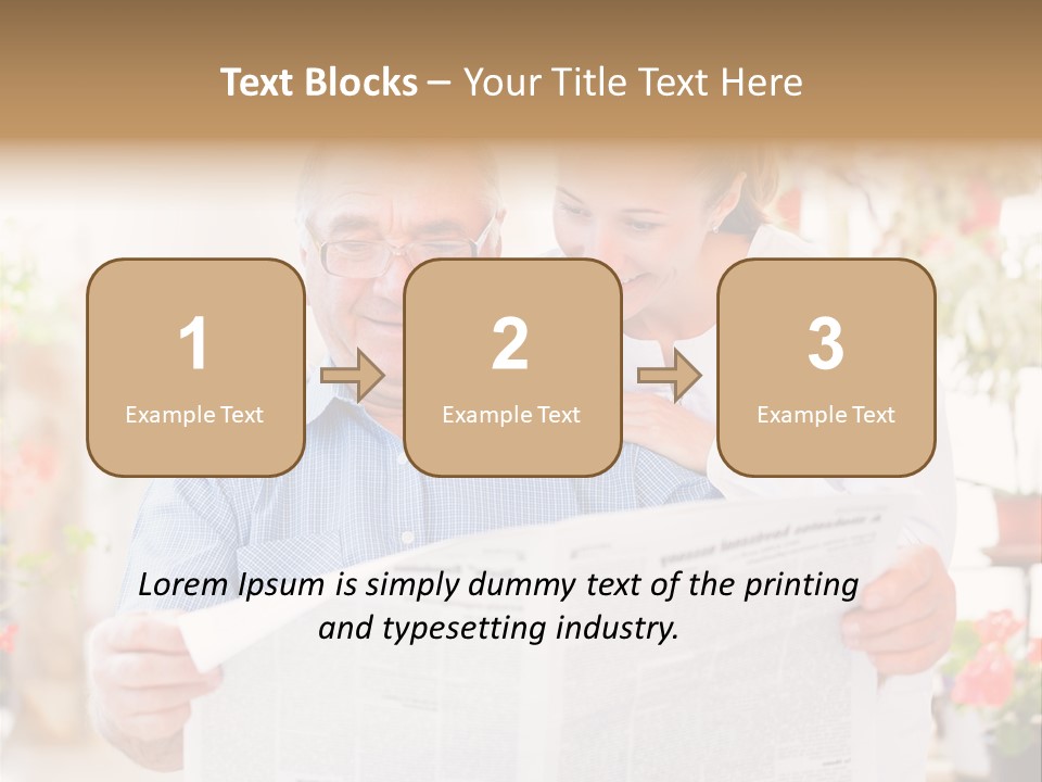 A Woman And A Man Reading A Newspaper PowerPoint Template