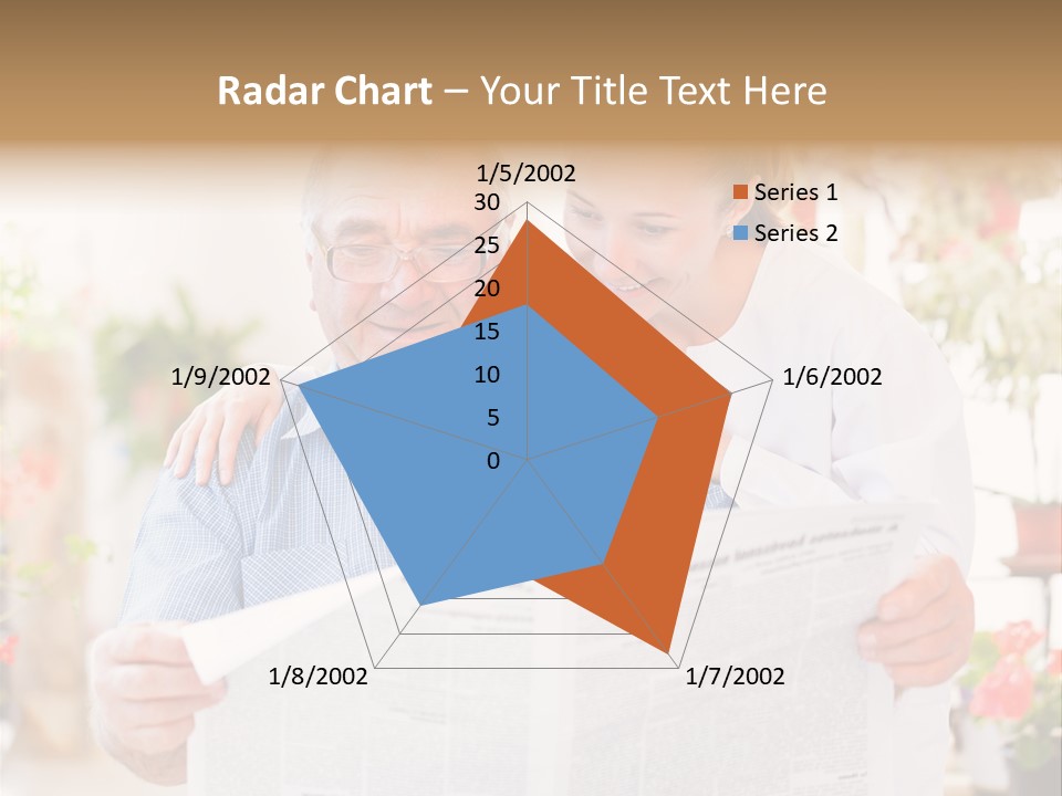 A Woman And A Man Reading A Newspaper PowerPoint Template