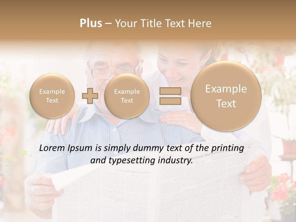 A Woman And A Man Reading A Newspaper PowerPoint Template