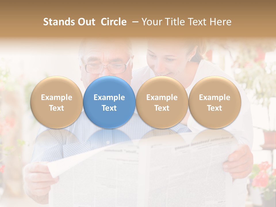 A Woman And A Man Reading A Newspaper PowerPoint Template