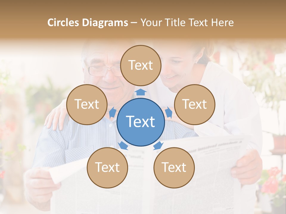 A Woman And A Man Reading A Newspaper PowerPoint Template