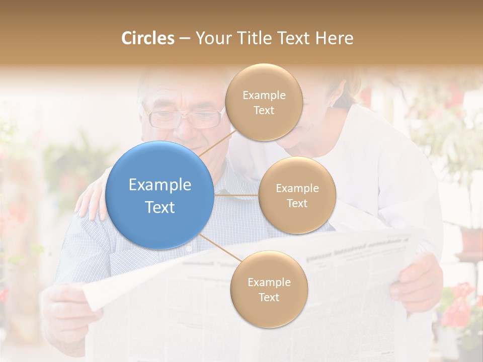 A Woman And A Man Reading A Newspaper PowerPoint Template