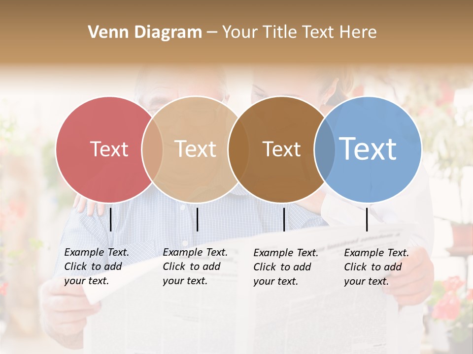 A Woman And A Man Reading A Newspaper PowerPoint Template