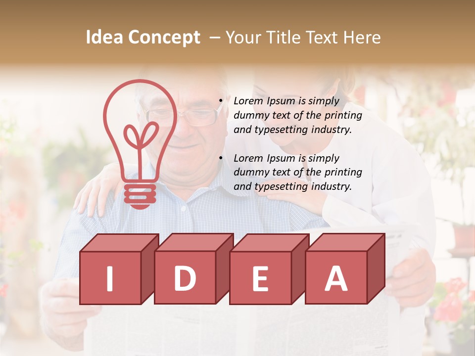 A Woman And A Man Reading A Newspaper PowerPoint Template