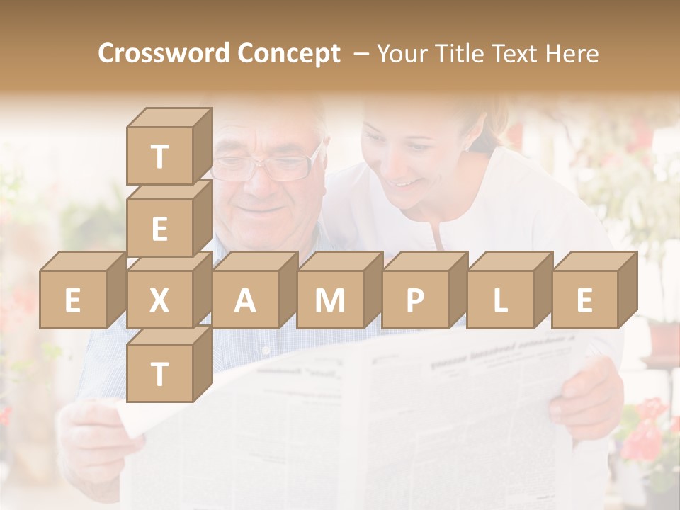 A Woman And A Man Reading A Newspaper PowerPoint Template