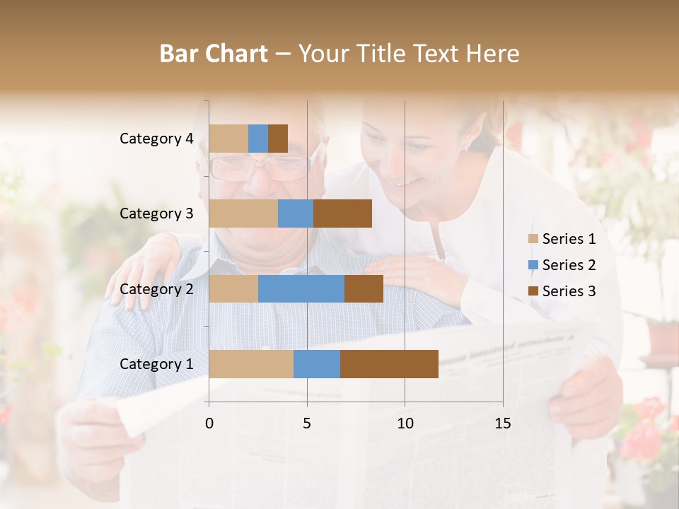 A Woman And A Man Reading A Newspaper PowerPoint Template