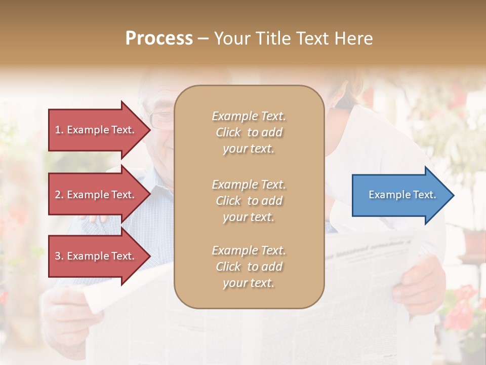 A Woman And A Man Reading A Newspaper PowerPoint Template