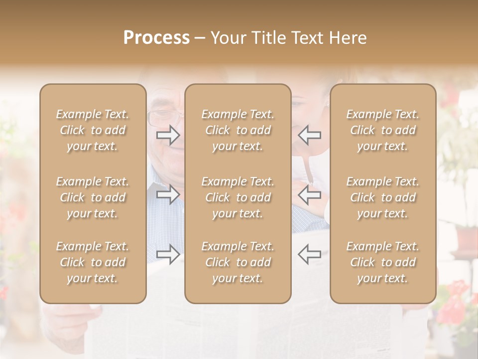 A Woman And A Man Reading A Newspaper PowerPoint Template