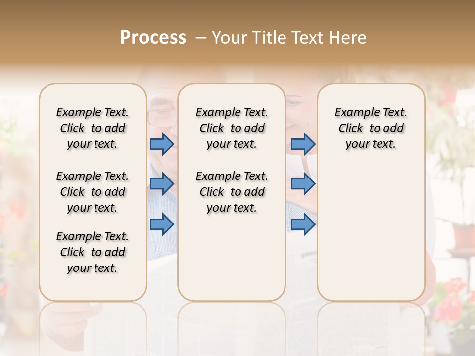 A Woman And A Man Reading A Newspaper PowerPoint Template
