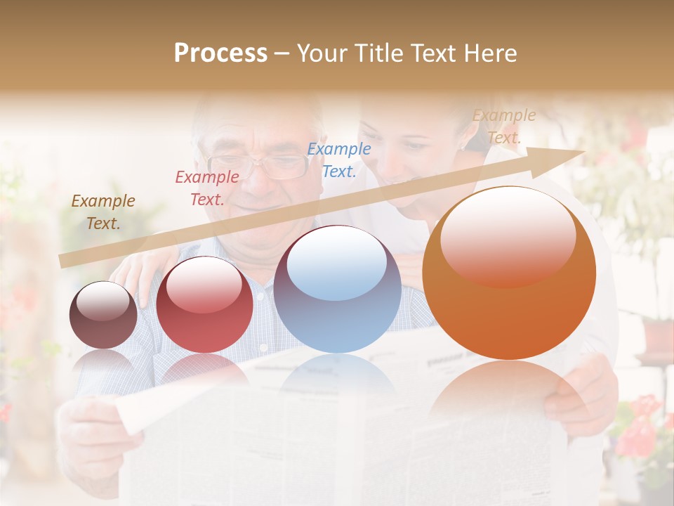 A Woman And A Man Reading A Newspaper PowerPoint Template