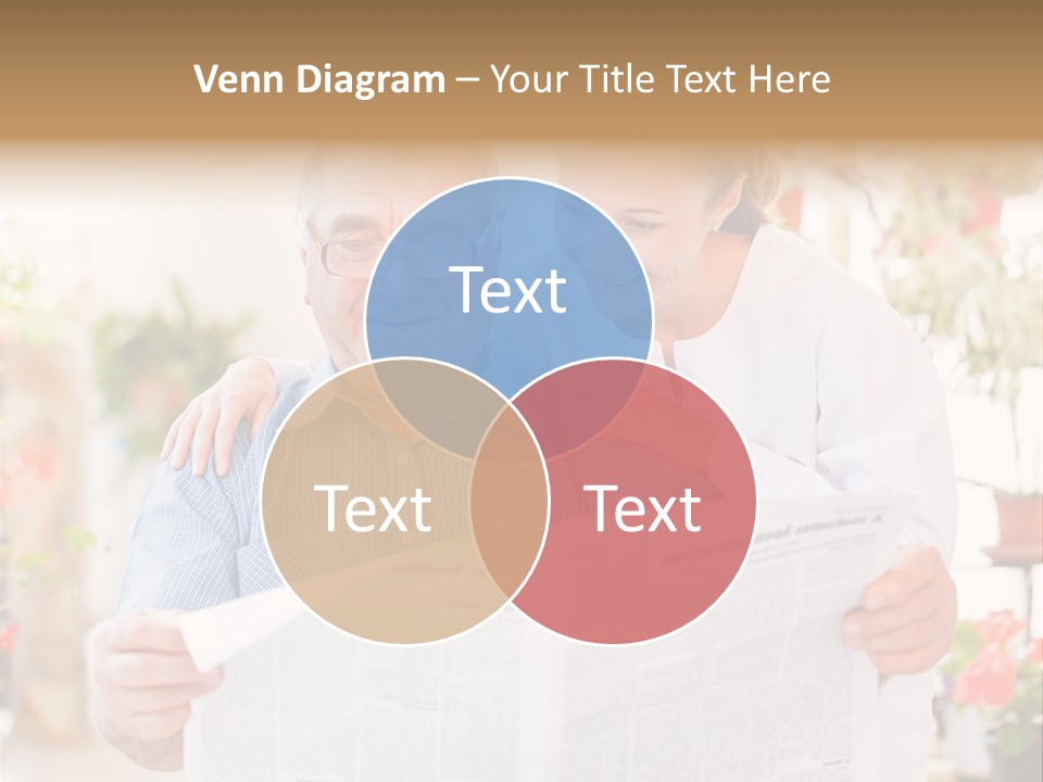 A Woman And A Man Reading A Newspaper PowerPoint Template