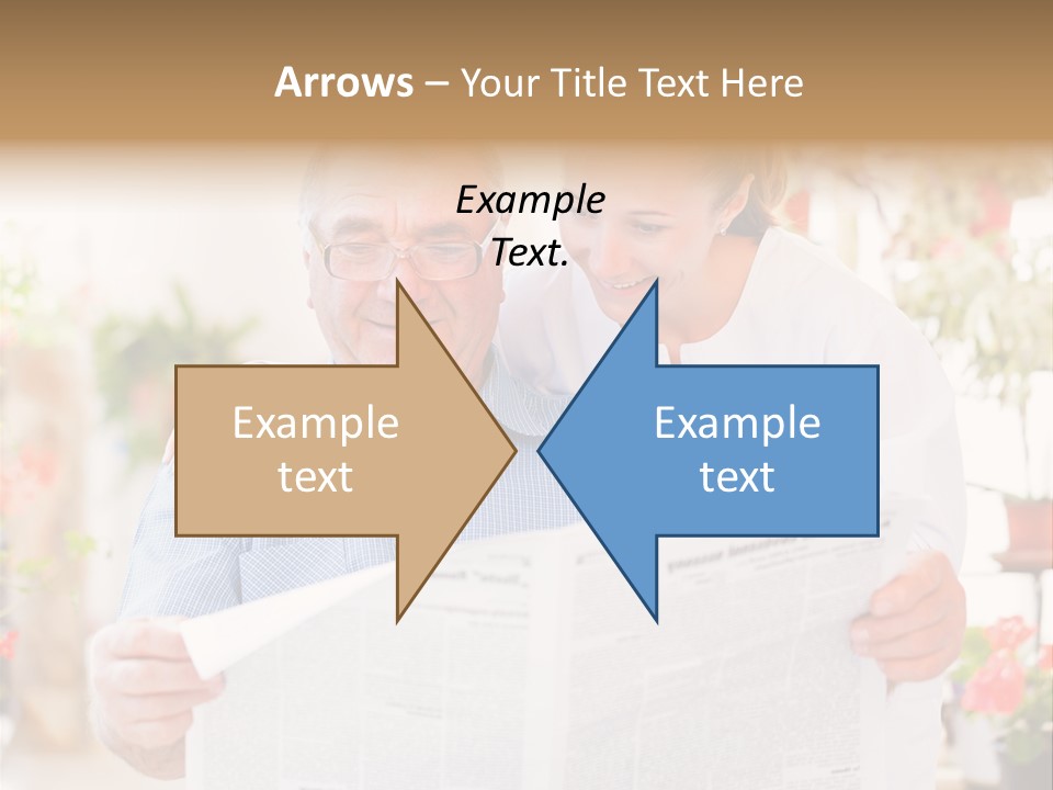 A Woman And A Man Reading A Newspaper PowerPoint Template