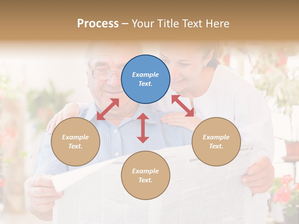 A Woman And A Man Reading A Newspaper PowerPoint Template