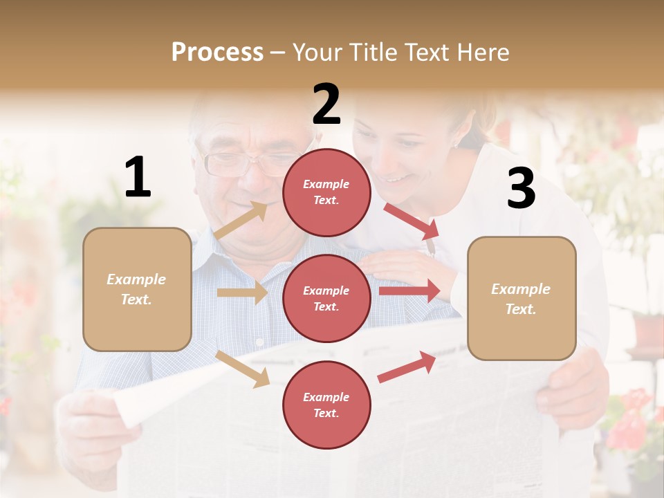 A Woman And A Man Reading A Newspaper PowerPoint Template