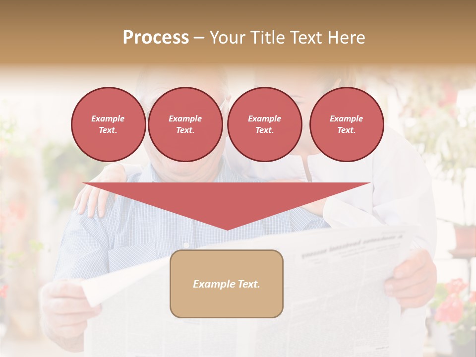 A Woman And A Man Reading A Newspaper PowerPoint Template