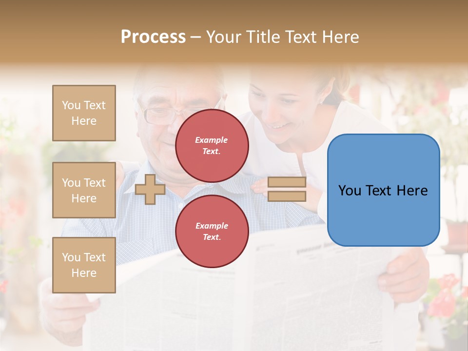 A Woman And A Man Reading A Newspaper PowerPoint Template