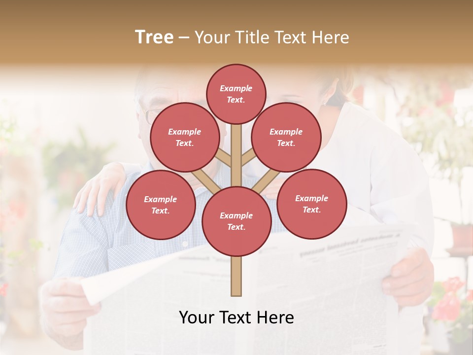 A Woman And A Man Reading A Newspaper PowerPoint Template