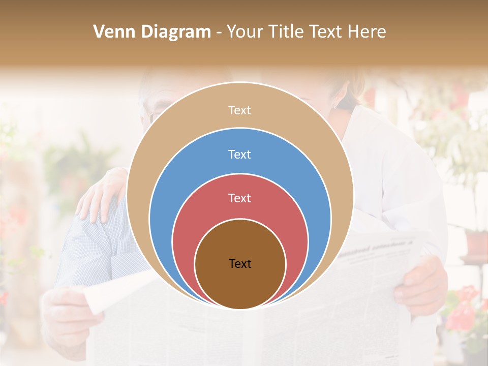 A Woman And A Man Reading A Newspaper PowerPoint Template