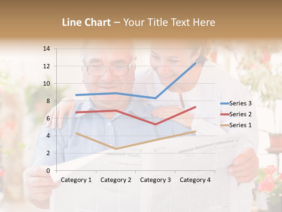 A Woman And A Man Reading A Newspaper PowerPoint Template