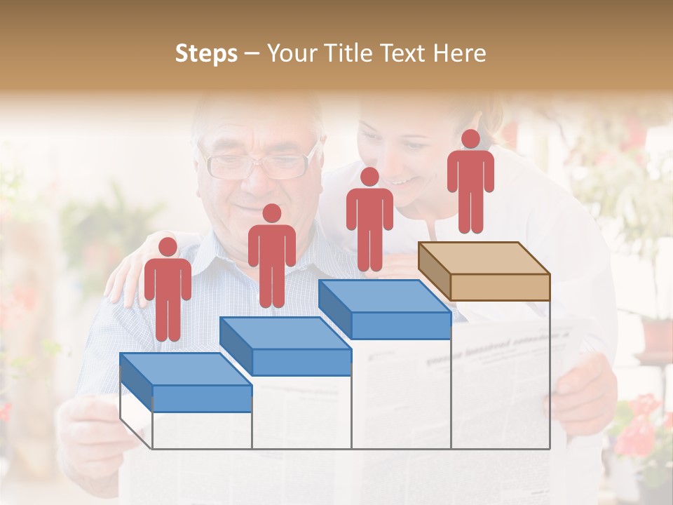 A Woman And A Man Reading A Newspaper PowerPoint Template