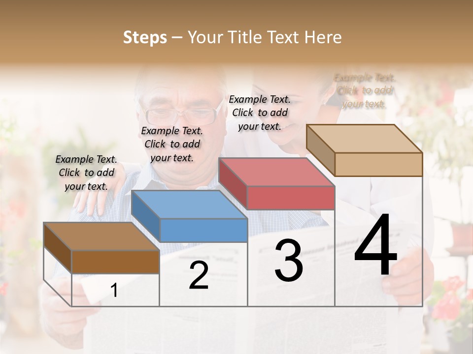 A Woman And A Man Reading A Newspaper PowerPoint Template